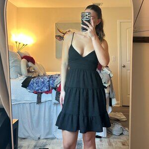 Black Tiered Mini Dress